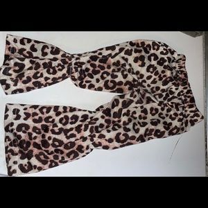 6-12 month// flared cheetah print toddler pants